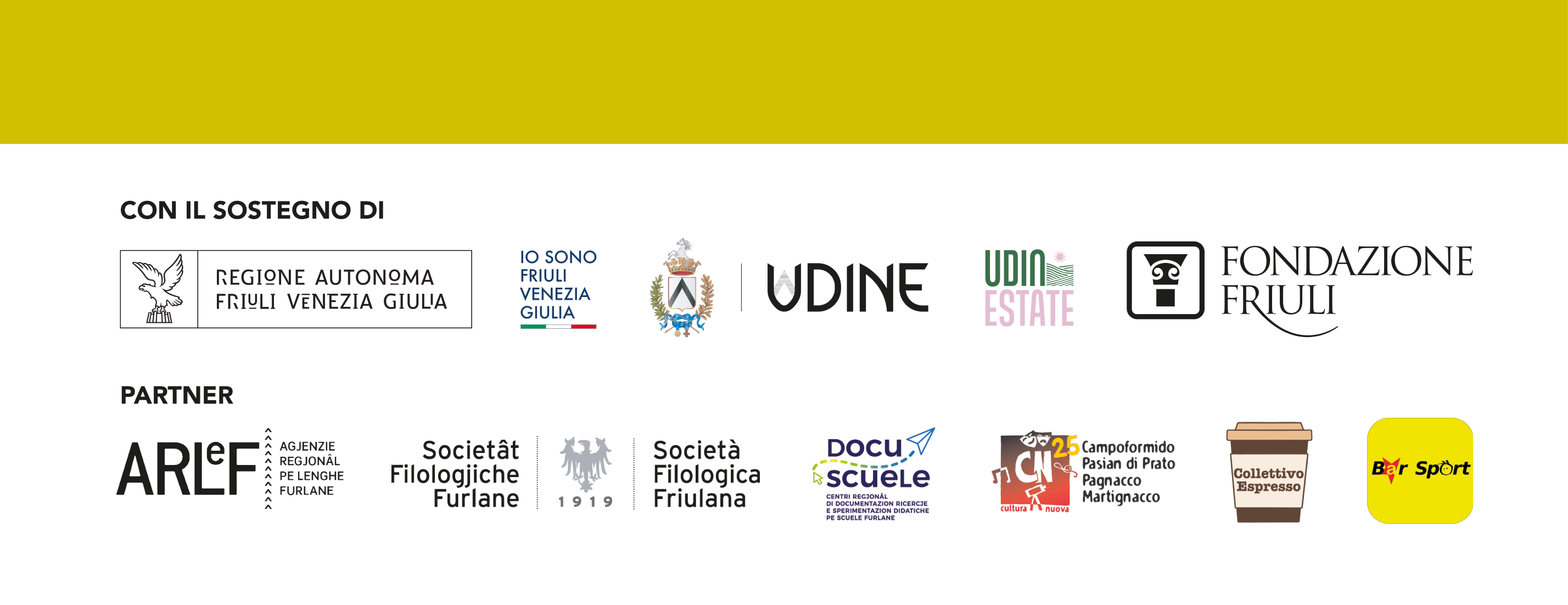 Loghi dei sostenitori e partner di InCuintriLûs